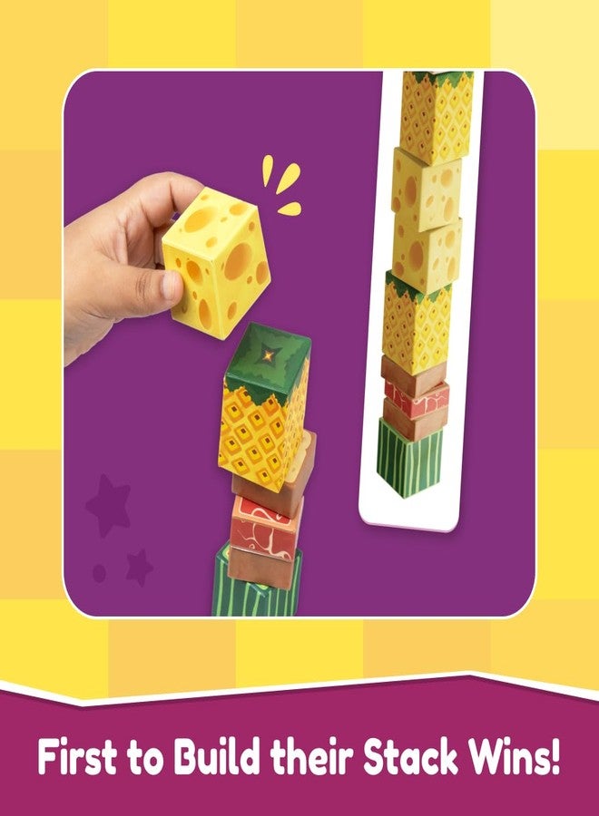 Bloomingo Board Game - Stack A Snack: Interactive Stacking Game for Kids & Adults; Pick A Card & Race To Build you Tower Of Treats; Birthday Gift for Boys & Girls Ages 4, 5, 6, 7, 8, 9, 10, 11 & More - Image 5